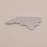 Aluminum North Carolina State Blank, 18g Aluminum North Carolina State Blank, 18g
