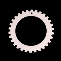 Sterling Silver Notched Washer 1 3/8" Washer, 1" ID, 24g Sterling Silver Notched Washer 1 3/8" Washer, 1" ID, 24g