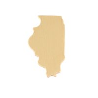 Brass Illinois State Blank, 24g Brass Illinois State Blank, 24g
