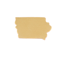 Brass Iowa State Blank, 24g Brass Iowa State Blank, 24g