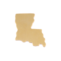 Brass Louisiana State Blank, 24g Brass Louisiana State Blank, 24g