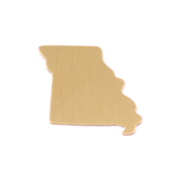 Brass Missouri State Blank, 24g Brass Missouri State Blank, 24g