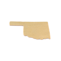 Brass Oklahoma State Blank, 24g Brass Oklahoma State Blank, 24g
