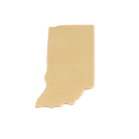 Brass Indiana State Blank, 24g Brass Indiana State Blank, 24g