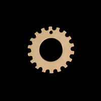 Gold Filled 3/4" Notched Washer, 3/8" ID, 24g Gold Filled 3/4" Notched Washer, 3/8" ID, 24g