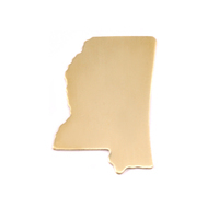 Brass Mississippi State Blank, 24g Brass Mississippi State Blank, 24g