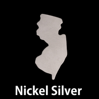 Nickel Silver New Jersey State Blank, 24g Nickel Silver New Jersey State Blank, 24g