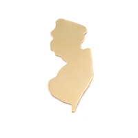 Brass New Jersey State Blank, 24g Brass New Jersey State Blank, 24g