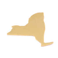 Brass New York State Blank, 24g Brass New York State Blank, 24g