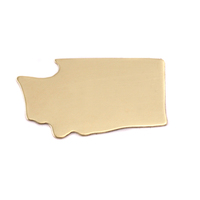 Brass Washington State Blank, 24g Brass Washington State Blank, 24g