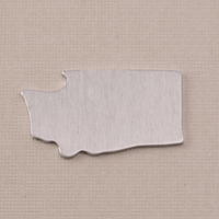 Aluminum Washington State Blank, 18g Aluminum Washington State Blank, 18g
