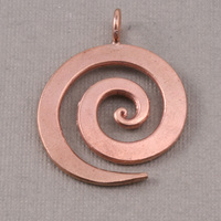 Bronze Large Spiral Pendant 1 1/8" (28.5mm) Bronze Large Spiral Pendant 1 1/8" (28.5mm)