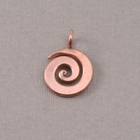 Bronze Small Spiral Pendant 5/8" (16mm) Bronze Small Spiral Pendant 5/8" (16mm)