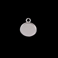 Sterling Silver Tiny Circle Pendant with Raised Edge Sterling Silver Tiny Circle Pendant with Raised Edge