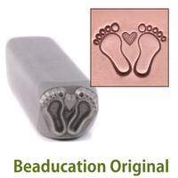 Baby Feet with Heart Design Stamp- Beaducation Original Baby Feet with Heart Design Stamp- Beaducation Original
