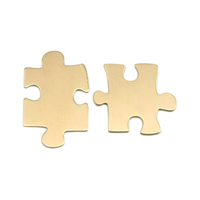 Brass Paired Puzzle Pieces, 24g Brass Paired Puzzle Pieces, 24g