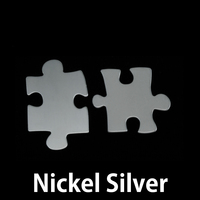 Nickel Silver Paired Puzzle Pieces, 24g Nickel Silver Paired Puzzle Pieces, 24g