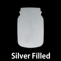 Silver Filled Mason Jar, 24g Silver Filled Mason Jar, 24g