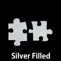 Silver Filled Paired Puzzle Pieces, 24g Silver Filled Paired Puzzle Pieces, 24g