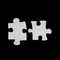 Sterling Silver Paired Puzzle Pieces, 24g Sterling Silver Paired Puzzle Pieces, 24g