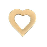 Brass Small Heart Washer, 24g Brass Small Heart Washer, 24g