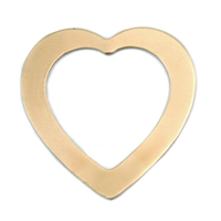 Brass Large Heart Washer, 24g Brass Large Heart Washer, 24g