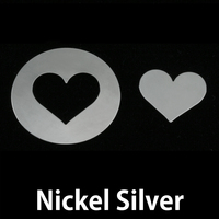 Nickel Circle with Medium Classic Heart cut out, 24g Nickel Circle with Medium Classic Heart cut out, 24g