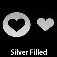 Silver Filled Circle with Medium Classic Heart cut out, 24g Silver Filled Circle with Medium Classic Heart cut out, 24g