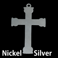 Nickel Silver Large Fancy Cross, 24g Nickel Silver Large Fancy Cross, 24g
