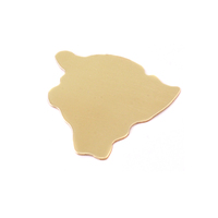 Brass Hawaii (Big Island) State Blank, 24g Brass Hawaii (Big Island) State Blank, 24g