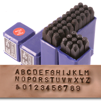 Economy Block Uppercase Letter & Number Stamp Set 3/32" (2.4mm) Economy Block Uppercase Letter & Number Stamp Set 3/32" (2.4mm)