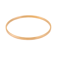 Gold Plated Flat Bangle Bracelet, 1/8" Gold Plated Flat Bangle Bracelet, 1/8"