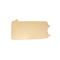 Brass Pennsylvania State Blank, 24g Brass Pennsylvania State Blank, 24g