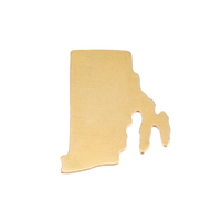 Brass Rhode Island State Blank, 24g Brass Rhode Island State Blank, 24g