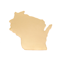 Brass Wisconsin State Blank, 24g Brass Wisconsin State Blank, 24g