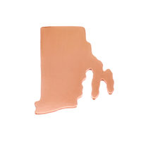 Copper Rhode Island State Blank, 24g Copper Rhode Island State Blank, 24g