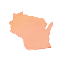 Copper Wisconsin State Blank, 24g Copper Wisconsin State Blank, 24g