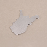 Aluminum West Virginia State Blank, 18g Aluminum West Virginia State Blank, 18g
