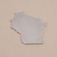 Aluminum Wisconsin State Blank, 18g Aluminum Wisconsin State Blank, 18g