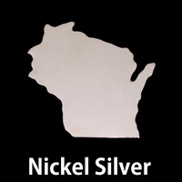 Nickel Silver Wisconsin State Blank, 24g Nickel Silver Wisconsin State Blank, 24g