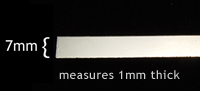 Sterling Silver Flat Wire 7mm x 1mm (priced per ft) Sterling Silver Flat Wire 7mm x 1mm (priced per ft)