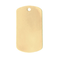 Brass Medium Dog Tag (no notch), 24g Brass Medium Dog Tag (no notch), 24g