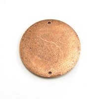 Plated Copper Large Thick Circle with Two Holes Plated Copper Large Thick Circle with Two Holes