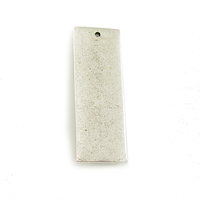Plated Silver Thick Rectangle with Single Hole Plated Silver Thick Rectangle with Single Hole