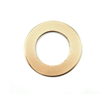 Brass 7/8" Washer, 1/2" ID, 24g Brass 7/8" Washer, 1/2" ID, 24g
