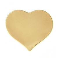 Brass Large Puffy Heart, 24g Brass Large Puffy Heart, 24g