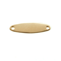 Brass Long Oval Connector with 2 Holes, 24g Brass Long Oval Connector with 2 Holes, 24g