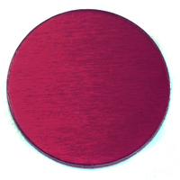 Anodized Aluminum 1" Circle, Rose, 24g Anodized Aluminum 1" Circle, Rose, 24g