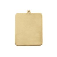 Brass Rounded Rectangle w/ Top Loop, 24g Brass Rounded Rectangle w/ Top Loop, 24g