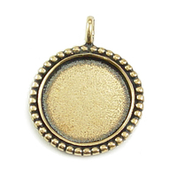 Brass Circle with Dotted Edge, Medium Brass Circle with Dotted Edge, Medium